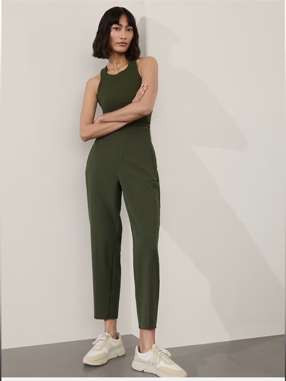 ATHLETA ENDLESS HIGH RISE PANT GREEN SIZE 4